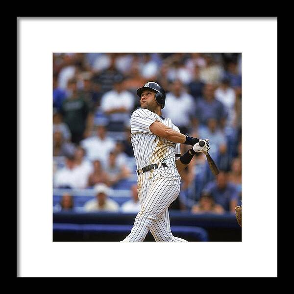 People Framed Print featuring the photograph Derek Jeter #1 by Jamie Squire