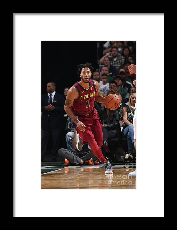 Nba Pro Basketball Framed Print featuring the photograph Derrick Rose by Gary Dineen
