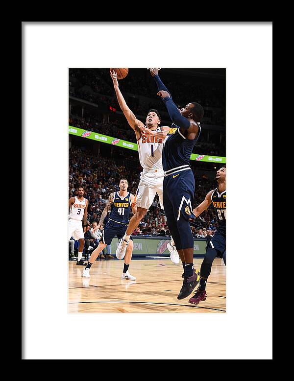 Nba Pro Basketball Framed Print featuring the photograph Devin Booker by Garrett Ellwood