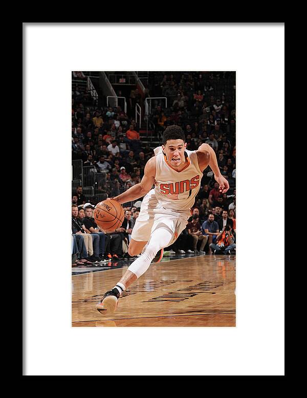 Devin Booker Framed Print featuring the photograph Devin Booker #1 by Michael Gonzales