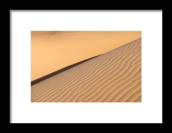 Sand Dune Framed Print featuring the photograph Diagonal Sand Dune #1 by Peter Boehringer