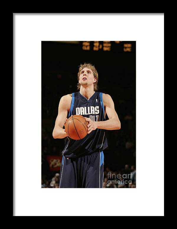 Nba Pro Basketball Framed Print featuring the photograph Dirk Nowitzki by Nathaniel S. Butler