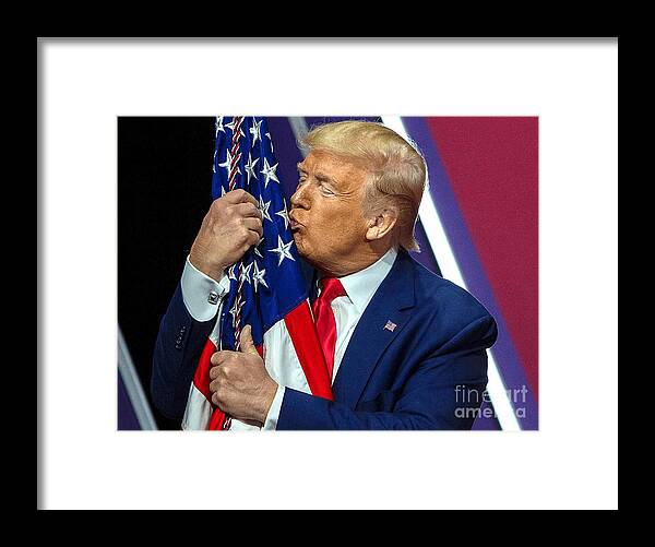 Donald Framed Print featuring the photograph Donald Trump by Action