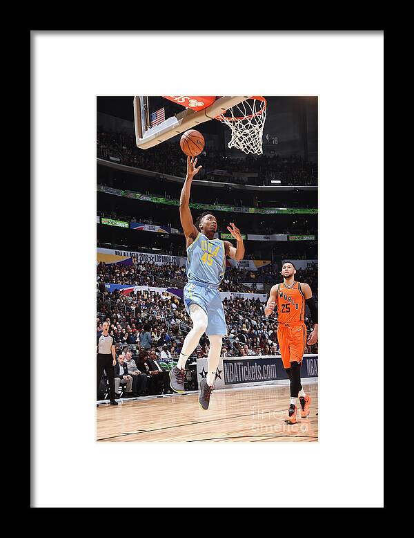 Donovan Mitchell Framed Print featuring the photograph Donovan Mitchell #1 by Andrew D. Bernstein