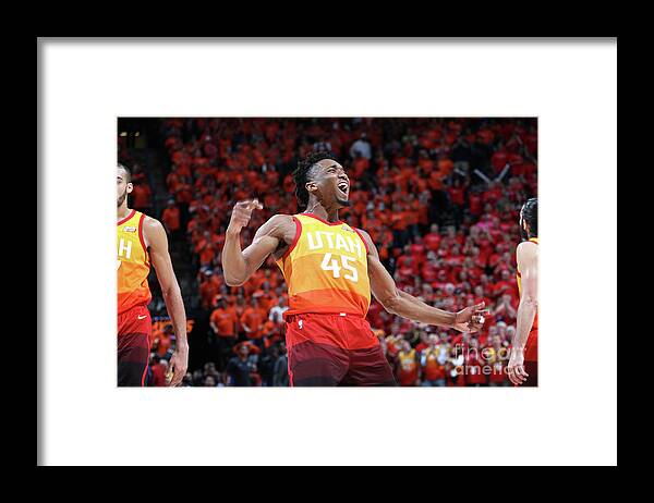Playoffs Framed Print featuring the photograph Donovan Mitchell by Melissa Majchrzak