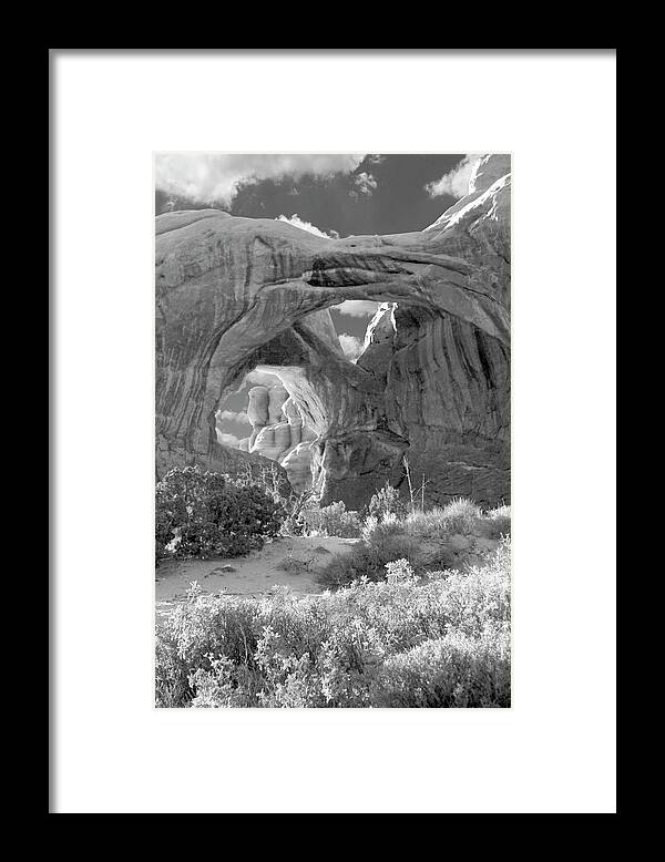 Desert Framed Print featuring the photograph Double Arch - Utah #1 by Mike McGlothlen