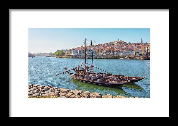 Architecture Framed Print featuring the photograph Douro river #1 by Manjik Pictures