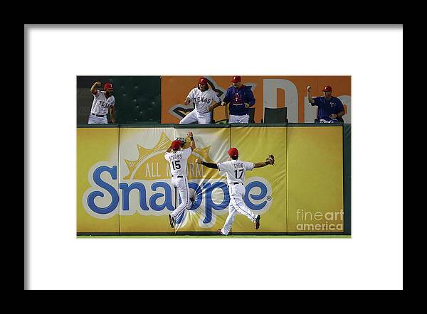 Ninth Inning Framed Print featuring the photograph Drew Stubbs and Shin-soo Choo by Tom Pennington