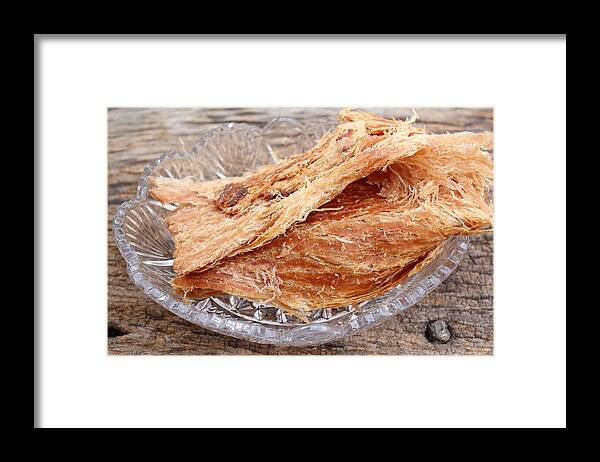Gourmet Framed Print featuring the photograph Dried shredded pork chinese food #1 by Luknaja