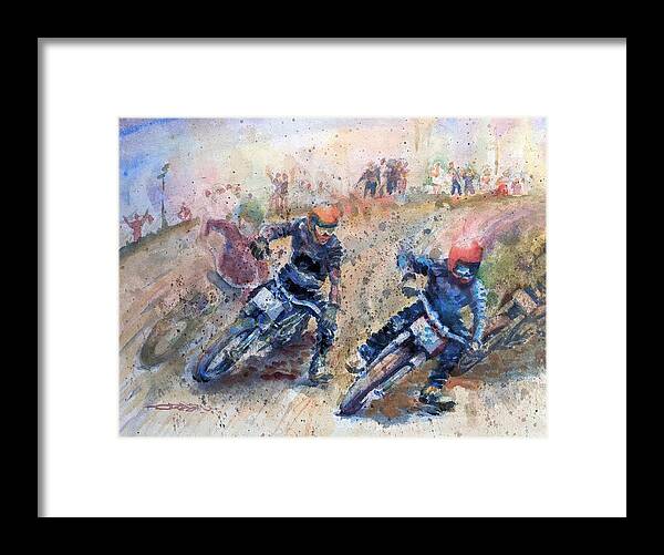 Flat Tracking Framed Print featuring the painting Drifting Home #1 by Jackson Ordean