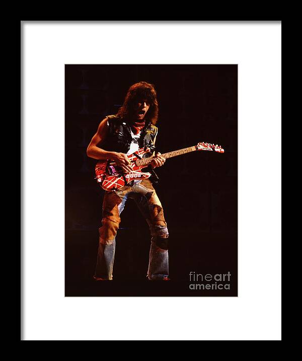 Musician Framed Print featuring the photograph Eddie Van Halen - Van Halen #1 by Concert Photos