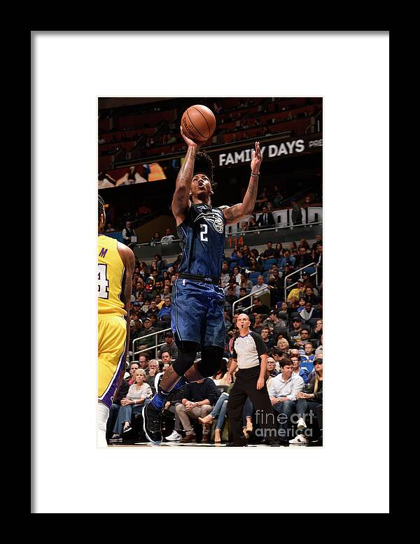 Nba Pro Basketball Framed Print featuring the photograph Elfrid Payton by Gary Bassing