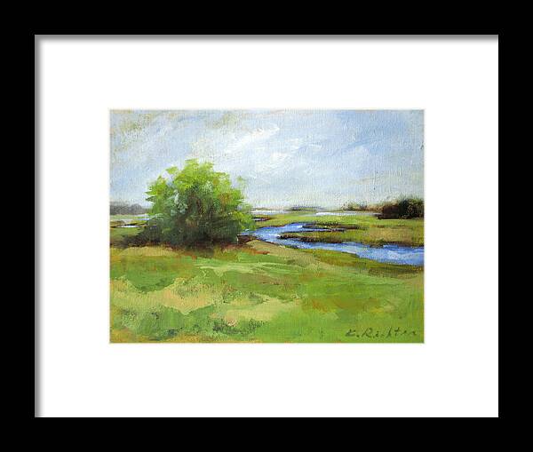 Landscape Framed Print featuring the painting Essex Greenbelt #1 by Keiko Richter