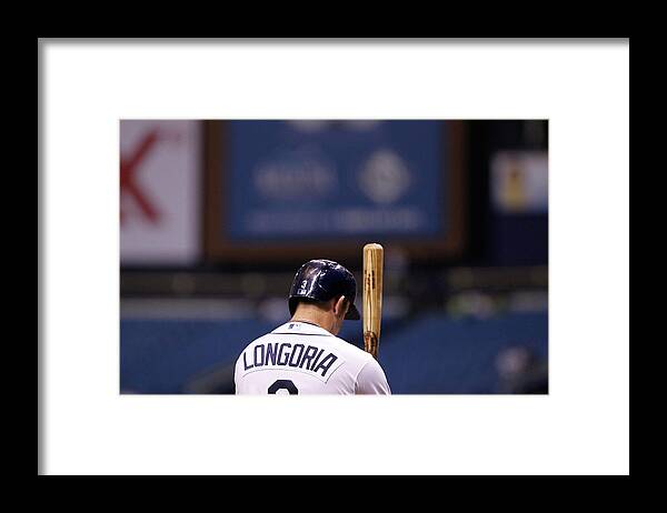 American League Baseball Framed Print featuring the photograph Evan Longoria by Brian Blanco