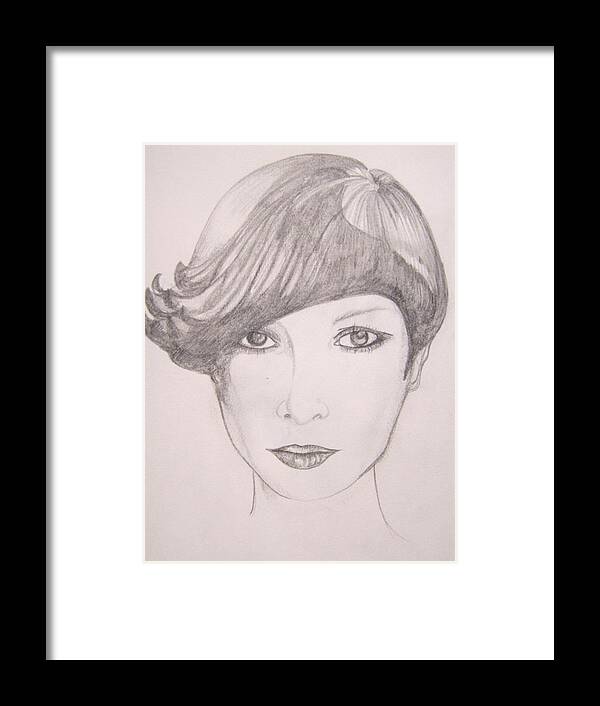 Portraits Framed Print featuring the drawing Fashionable #1 by Leslie Manley
