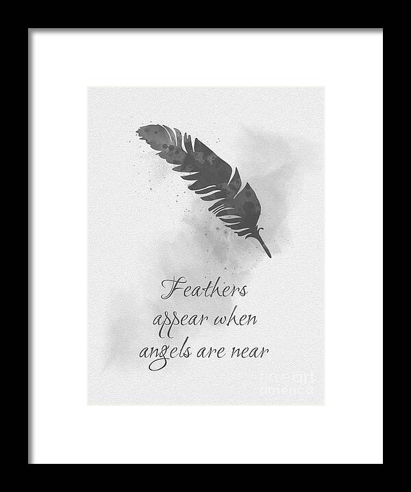 Black and White Feather Plumes Print