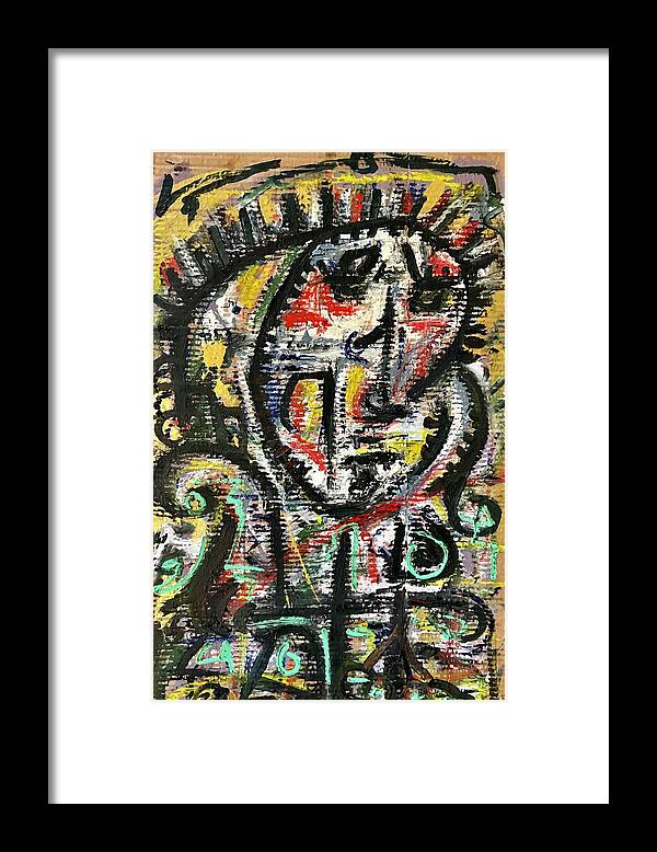 Abstract  Framed Print featuring the painting #1 February 2020 #1 by Gustavo Ramirez