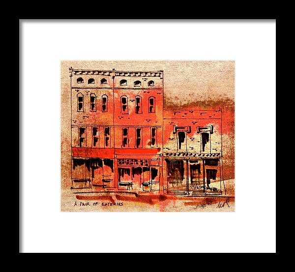 Architecture Framed Print featuring the drawing Fine Dining by William Renzulli