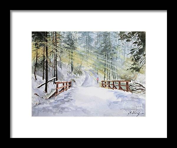 Winter Framed Print featuring the painting For love of winter #6 #1 by Betty M M Wong