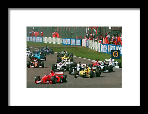 Motion Framed Print featuring the photograph FORMEL 1: GP von ENGLAND 2000 #1 by Andreas Rentz