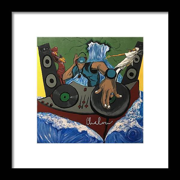  Framed Print featuring the painting Free Styling #1 by Charles Young