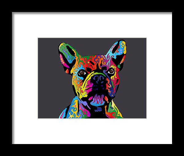 French Bulldog Framed Print featuring the digital art French Bulldog #1 by Michael Tompsett