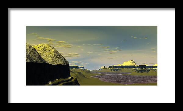 Exoplanet Framed Print featuring the digital art Garden Planet 4 #1 by Bernie Sirelson