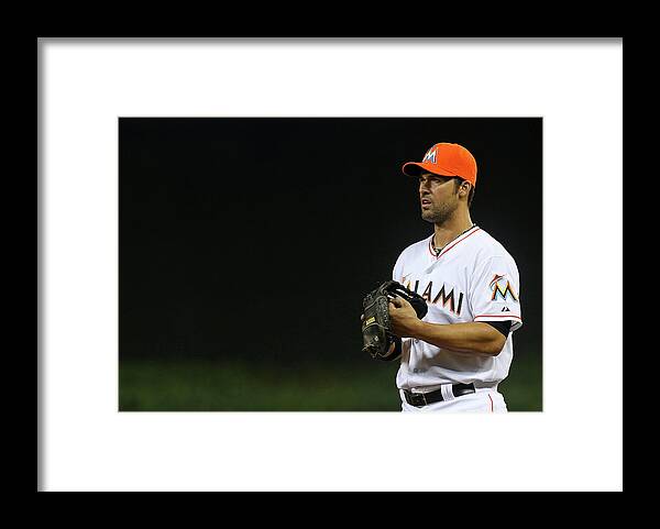 American League Baseball Framed Print featuring the photograph Garrett Jones by Mike Ehrmann