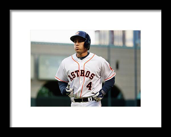 American League Baseball Framed Print featuring the photograph George Springer #1 by Scott Halleran