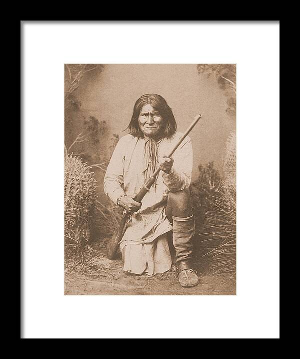 Geronimo Framed Print featuring the photograph Geronimo - Sepia #2 by David Hinds