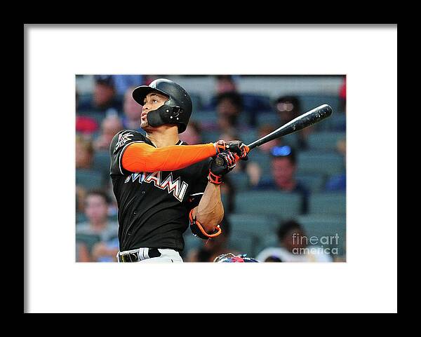 Atlanta Framed Print featuring the photograph Giancarlo Stanton by Scott Cunningham
