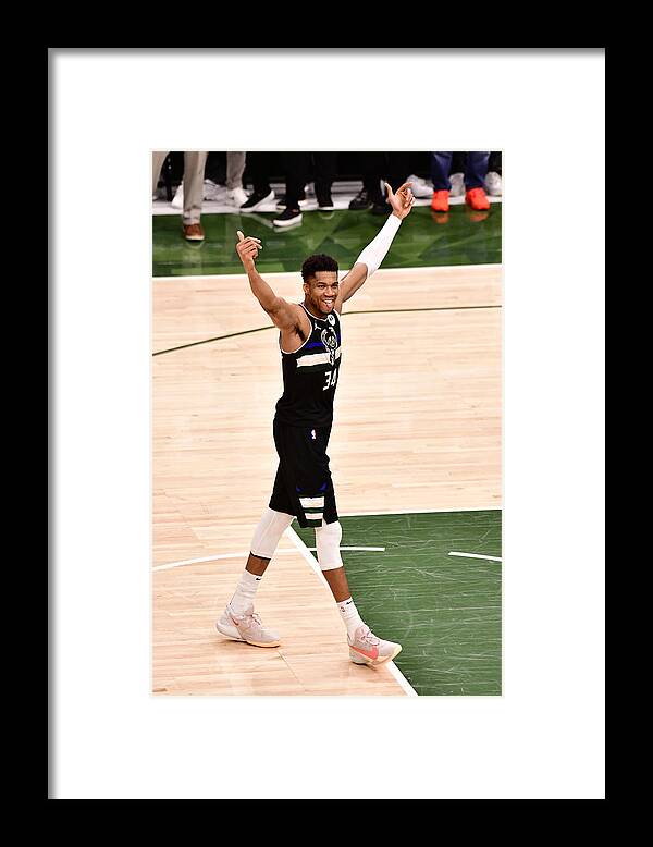 Giannis Antetokounmpo Framed Print featuring the photograph Giannis Antetokounmpo by Barry Gossage