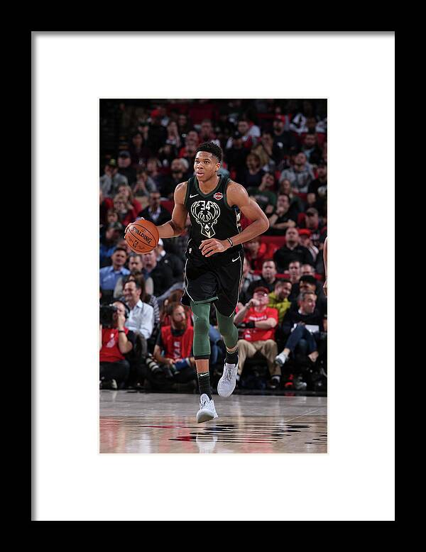 Nba Pro Basketball Framed Print featuring the photograph Giannis Antetokounmpo by Sam Forencich
