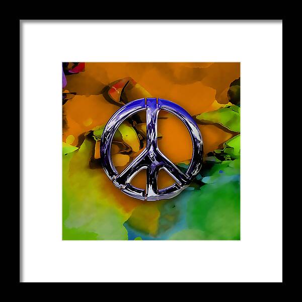 Peace Framed Print featuring the mixed media Give Peace A Chance #1 by Marvin Blaine