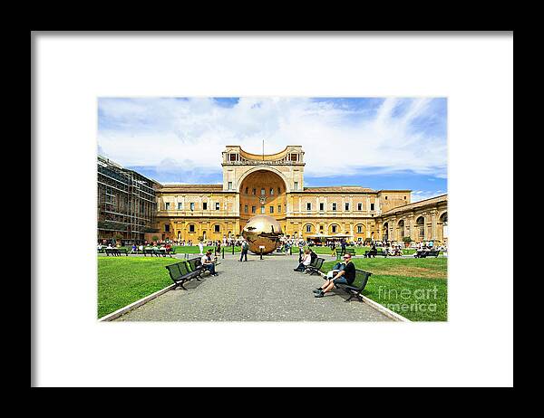 Vatican Framed Print featuring the photograph Globe in the Vatican Museum #1 by Marek Poplawski