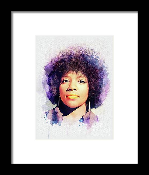 Gloria Framed Print featuring the painting Gloria Gaynor, Music Legend #1 by Esoterica Art Agency