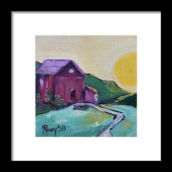 Countryside Framed Print featuring the painting Good Morning Countryside #1 by Roxy Rich