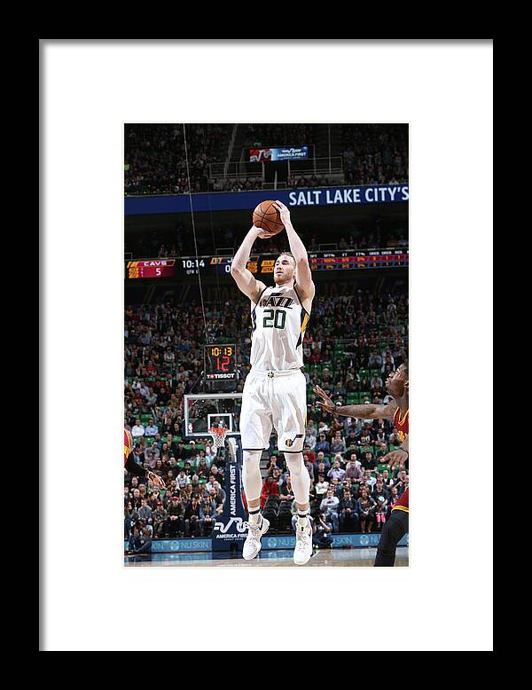 Nba Pro Basketball Framed Print featuring the photograph Gordon Hayward by Melissa Majchrzak