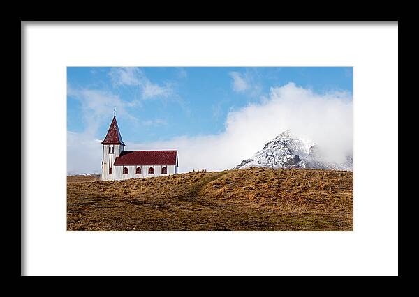 Iceland Framed Print featuring the photograph Hellnar church in Snaefellsnes peninsula of Western Iceland. #2 by Michalakis Ppalis
