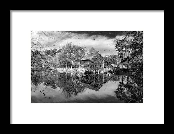 Old Framed Print featuring the photograph Historic Yates Mill #1 by Rick Nelson