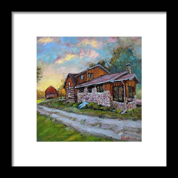 Framed Print featuring the painting Home sweet home #1 by Jeff Dickson