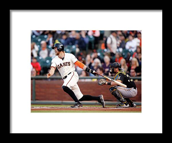 San Francisco Framed Print featuring the photograph Hunter Pence by Ezra Shaw