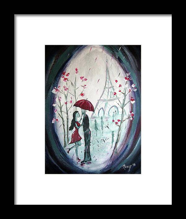 Romantic Framed Print featuring the painting I only have eyes for you. by Roxy Rich