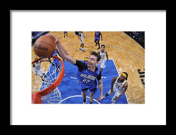 Franz Wagner Framed Print featuring the photograph Indiana Pacers v Orlando Magic by Fernando Medina