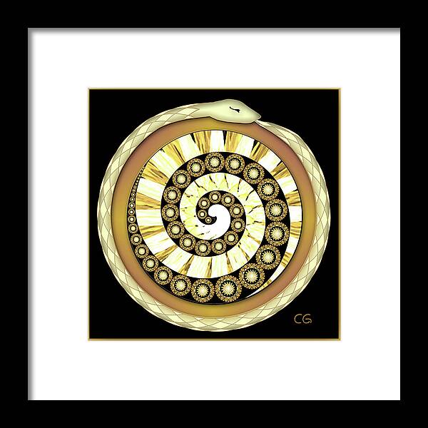 Mandala Framed Print featuring the digital art Infinity #1 by Clare Goodwin