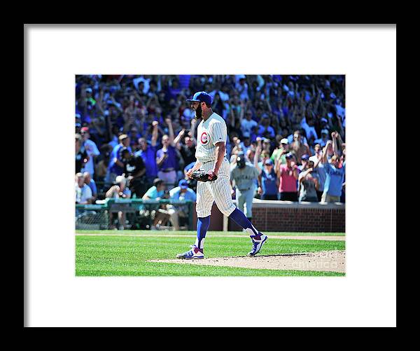 People Framed Print featuring the photograph Jake Arrieta by David Banks