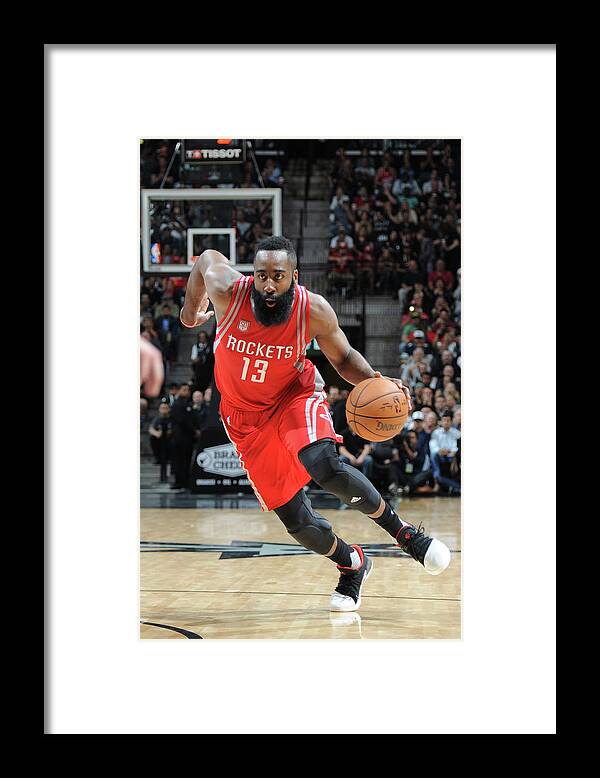 James Harden Framed Print featuring the photograph James Harden #1 by Mark Sobhani