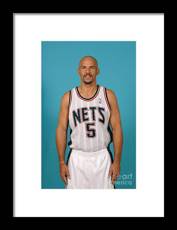 Media Day Framed Print featuring the photograph Jason Kidd #1 by Terrence Vaccaro