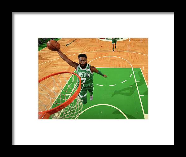 Nba Pro Basketball Framed Print featuring the photograph Jaylen Brown by Jesse D. Garrabrant