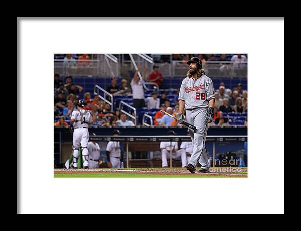 People Framed Print featuring the photograph Jayson Werth by Mike Ehrmann